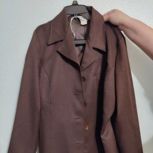 Brown Skirt Suit Set